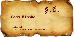 Goda Bianka névjegykártya